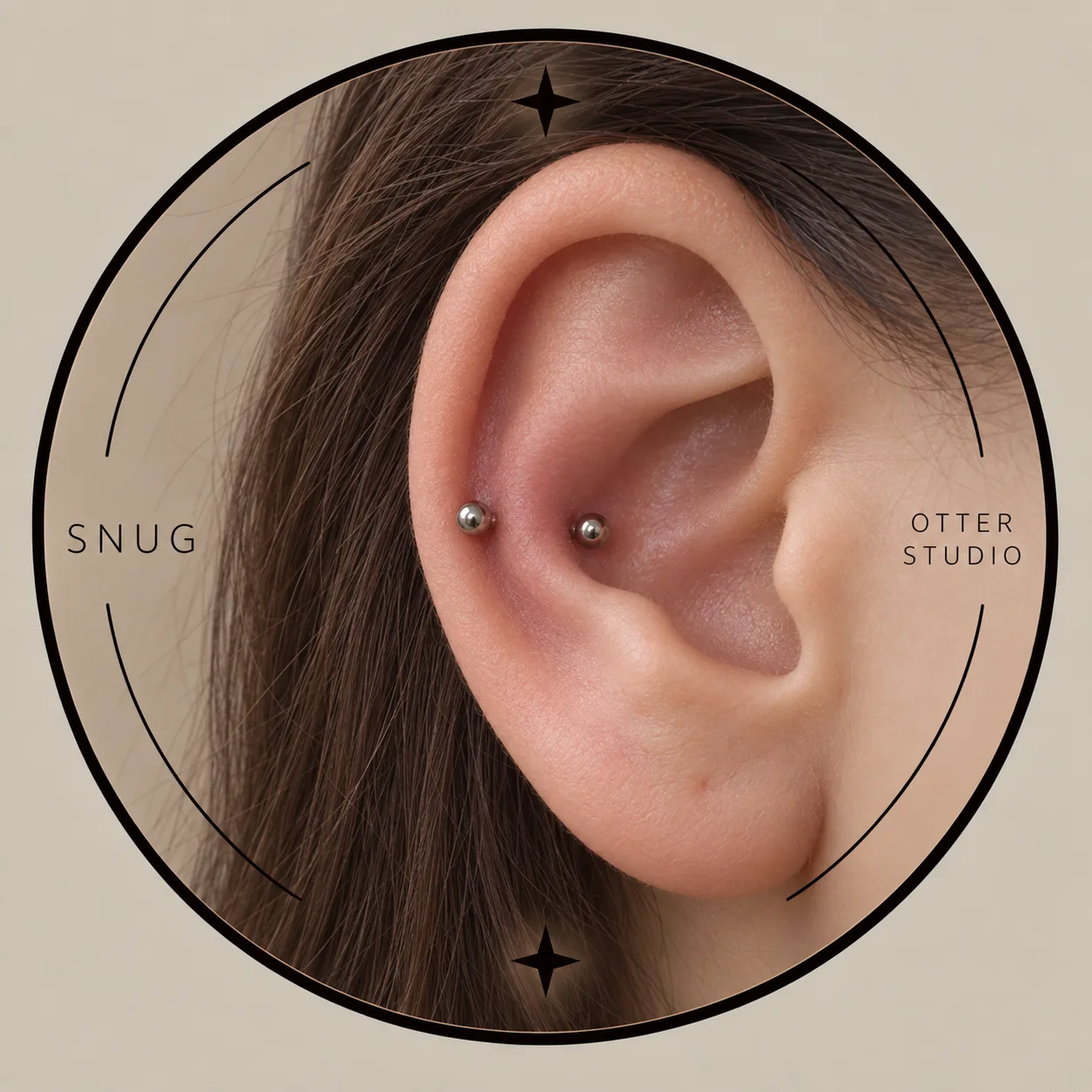 Referencia de Snug con joyería BÁSICA de acero quirúrgico o titanio