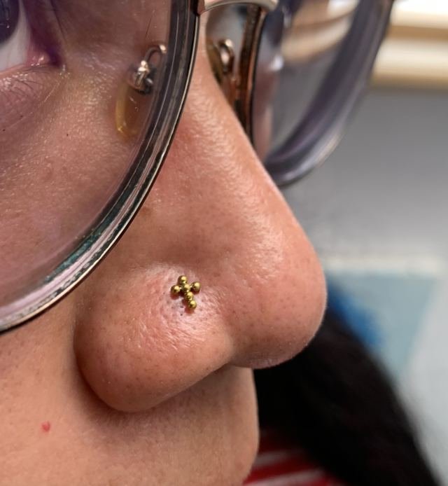 Nostril con joyería de Titanio